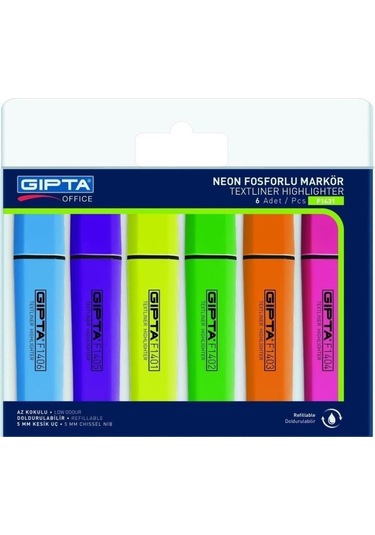 Gıpta Fosforlu Kalem Neon 6'lı Diğer