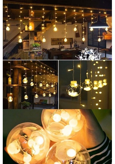 Buradanaldım 12 Toplu Animasyonlu Küre Perde Led 3 M