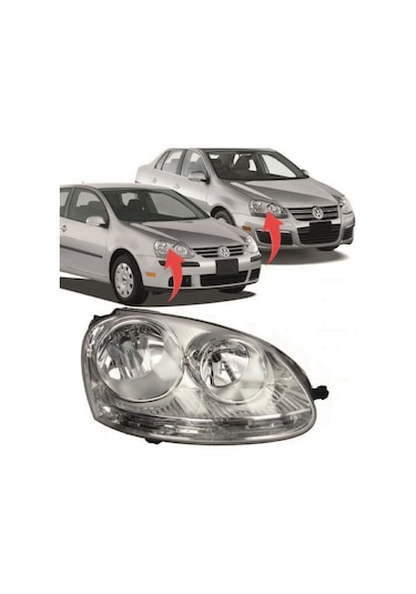Ns Vw Golf 5 Jetta Sağ-sol Takım Far Lambası İçi Nikelaj 05-11