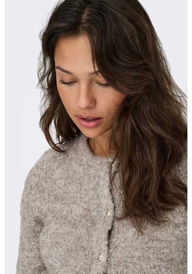 Only Kadın Onlcılle Kısa Kollu Yünlü Örme Hırka 15350782 Vizon VIZON