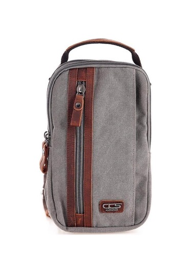 Ççs London 31468 Kanvas Çapraz Çanta Gri