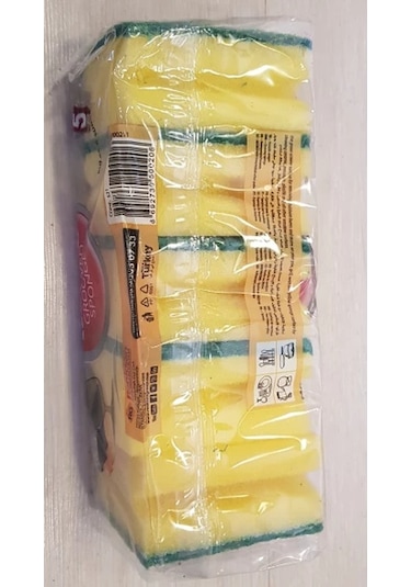 Ataseven Bulaşık Süngeri Oluklu 5'li