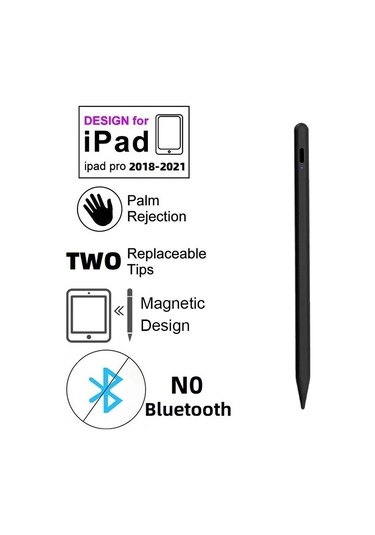 Yaozixa İpad İçin Manyetik Kapasitif Kalem: Yanma Ve Baskı Duyarlılığı, Çizim Ve El Yazısı İçin, Hatalı Dokunuşten Koruma, Siyah