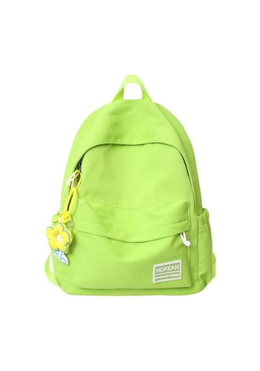 Globalpurchase Düz Renk Moda Rahat Sırt Çantası Taze Sevimli Tatlı Öğrenci Okul Çantası - Yeşil Yeşil