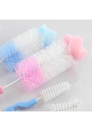 Sones 2 Set Bebek Emzik Süt Şişesi Bardak 360 Derece Sünger Temizleyici Emzik Fırçası, Rastgele Renk Teslimatı
