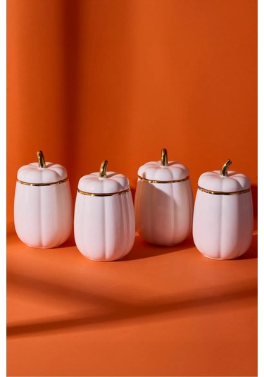 Kabak Porselen 7'li Baharat Seti 8.5x13x11x18 Cm Beyaz