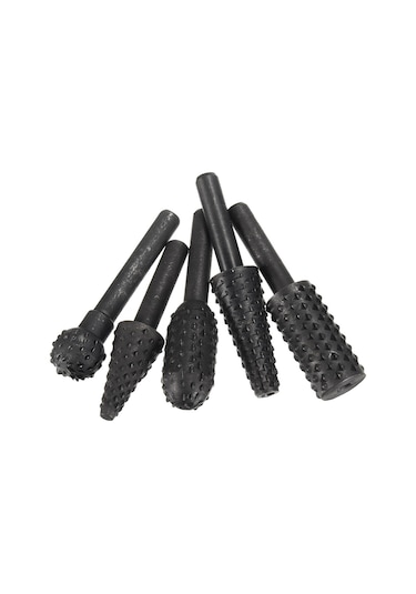 Yaleker 5'li Ahşap Oyma Ve Parlatma Seti - 6mm Şaftlı Çok Amaçlı Matkap Uçları