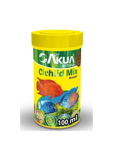 Artakua Cichlid Mix 250 ML 100 G  Balık Yemi 1.7 Mm