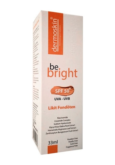 Dermoskin Be Bright Spf 50+ Likit Fondöten Light 33 ML