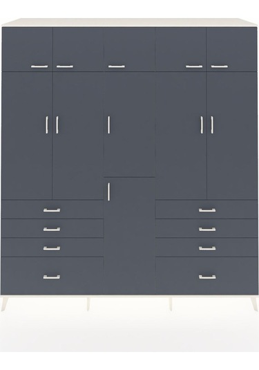 Kronos Dolap 8 Raflı 8 Çekmeceli 3 Askılı 220x59x243 Aytaşı-antrasit/antrasit Antrasıt/antrasıt Kronos Dolap 8 Raflı 8 Çekmeceli 3 Askılı 220x59x243 Aytaşı-antrasit/antrasit Antrasıt/antrasıt