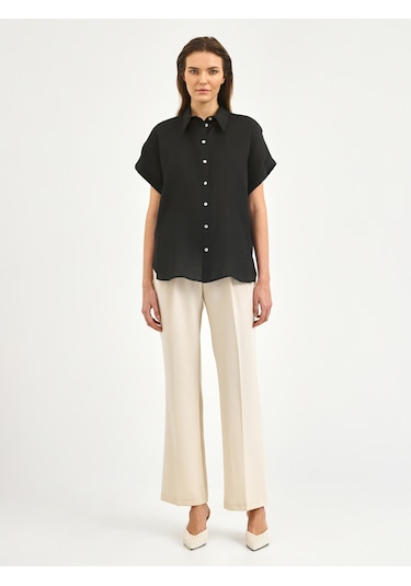 Karaca Kadın Comfort Fıt Gömlek-siyah 12.25s.04.029 Siyah