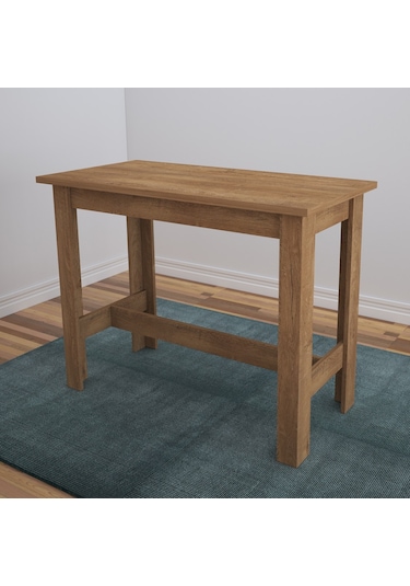 Pasific Home Barra Bar Masası Yüksek Yemek Masası, Koyu Meşe, 120x60