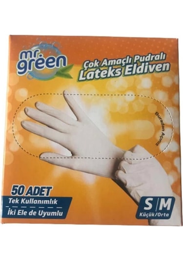Mr Green Mr. Green Pudralı Lateks Eldiven S / M