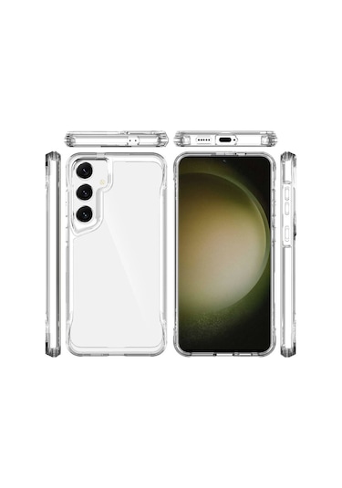 Samsung Galaxy S24 Plus Uyumlu Kılıf Case, Transparent Smooth Hard Protective Cover