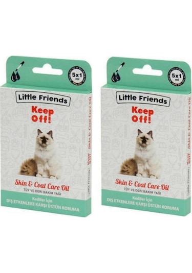 Little Friends Keep Off Kediler için Bit Pire Kene Ense Damlası 5 x 1 ML 2'li
