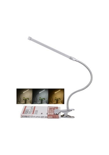 Vkemall Katlanabilir Led Masa Lambası Klipsli Tip Şarj Edilebilir Tak-çalış Uz Gümüş