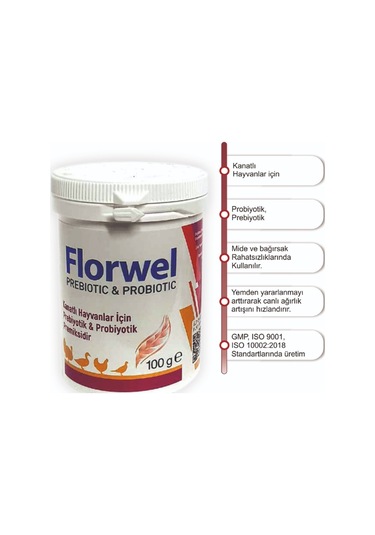 Florwel 100 Gr Kanatlı Hayvanlar İçin Probiyotik&prebiyotik