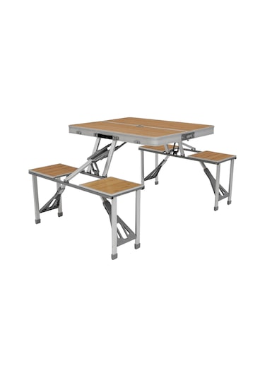 Outwell Dawson Picnic Table Premium Bambu Katlanır Sandalye Masa Seti