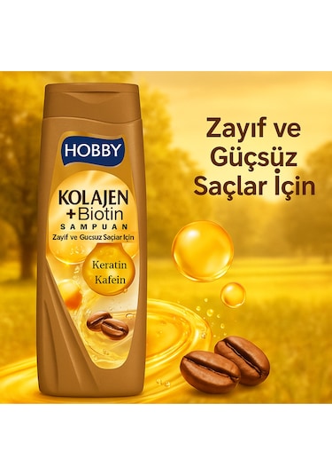Hooby Zayıf Ve Güçsüz İçin Şampuan Kolajen&keratin&kafein 480 Ml