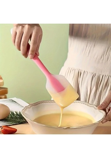 Honeybeeshop Turuncu Silikon Spatula: Yüksek Isıya Dayanıklı, Toksik Olmayan, Ergonomik Mutfak Aracı Turuncu