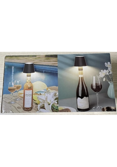 Ruicoo Şarap Şişesi Şeklinde Dokunmatik Rgb Led Lamba - 4000mah Pilli, Taşınabilir Ve Su Geçirmez Kırmızı