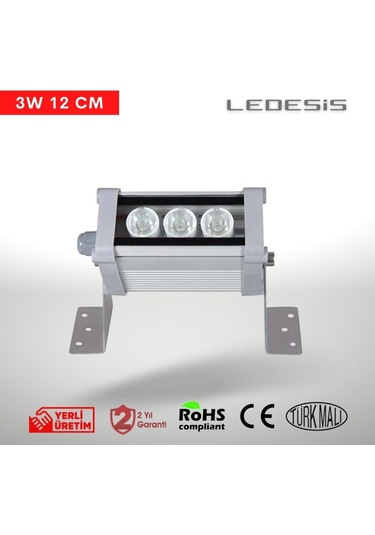 Ledesis Kırmızı Wallwasher Duvar Boyama 12 Cm 3w