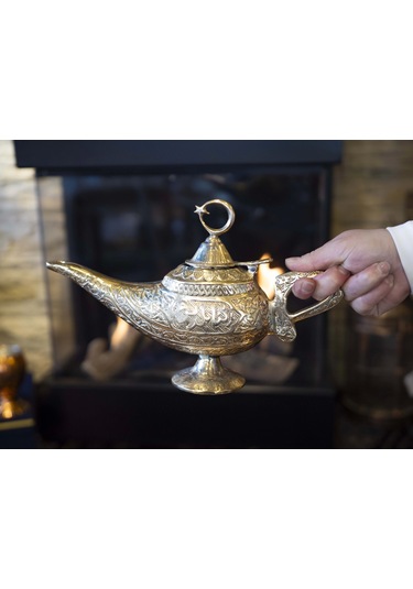 Alaaddin Sihirli Lamba Pirinç Gold Renk
