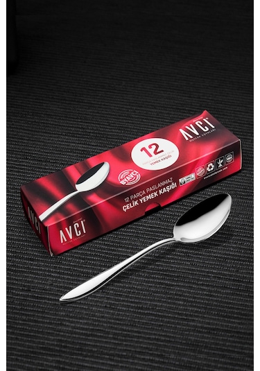 Avcı Elit 12 Adet Yemek Kaşığı 18/10 Paslanmaz Çelik 2.5 Mm