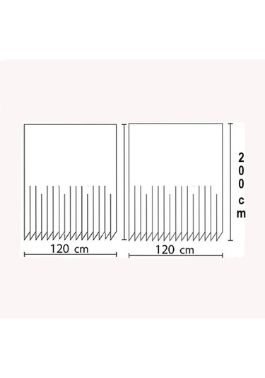 Zethome Tropik Banyo Duş Perdesi 7359 Çift Kanat 2X120X200 Çok Renkli