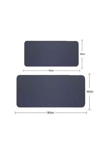 Bilgisayar Mouse Pad'i Büyük Kaymaz Kalın Pvc Su Geçirmez Taşınabilir Katlanabilir Düz Renkli Dizüstü Bilgisayar Oyun Mouse Pad'i Bilgisayar Aksesuarları Gri