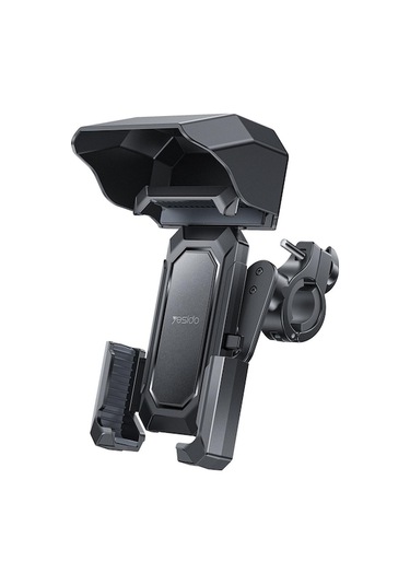 Yesido C331 360 Derece Ayarlı Mekanik Kilitli Bisiklet Telefon Tutucu Siyah Siyah Siyah