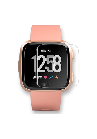 Fitbit Versa Ve Versa Lite İle Uyumlu Qd-4'lü Ekran Koruyucu Versa 2 İçin Değil , Versa İçin Su Geçirmez Temperli Cam Ekran Koruyucu Kılıf