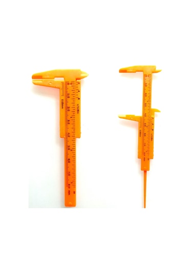 Omeniv Mini Cetvel Kompas Caliper Hobi Maket Masaüstü Obje Sarı