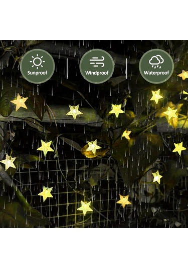 Tenfowee Güneş Enerjili Bahçe Ve Balkon Işıkları, 100 Led Su Geçirmez Şenlik Aydınlatma Seti Diğer