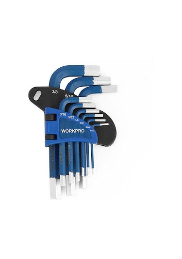 Workpro Wp222014 9 Parça Kısa Boy Cr-v Metrik Profesyonel Allen Anahtar Takımı Fr Wp222014