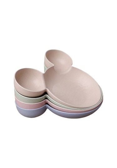 Çevre Dostu 4 Parça Mickey & Minnie Pipet Sofra Takımı - Paslanmaya Dayanıklı