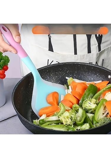 Trendooze Isıya Dayanıklı Mavi Yapışmaz Gaojunshop01 Silikon Spatula Fırın Izgara Ürünü Mavi