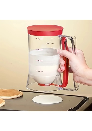 Willowhaven Kırmızı Pratik Hamur Ayırıcı Ve Ölçekli Fındık İle Pasta Yapım Aleti