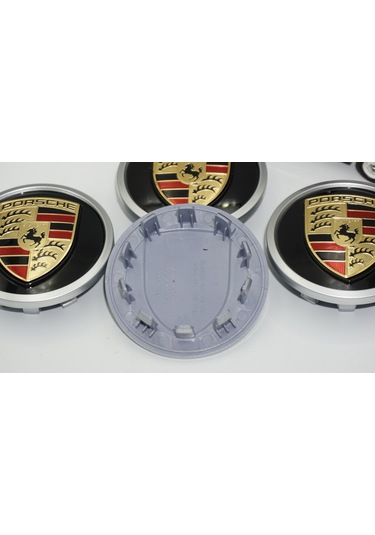 Dk Tuning Porsche Yeni Nesil Siyah Gri Jant Göbeği Kapak Seti 76m