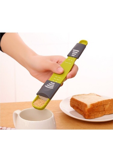 Xiyyadms Baking Ölçüm Kaşığı: Çift Uçlu, 8 Ayar, Plastik, Mutfak Ve Fırın Yardımcısı 22cm Yeşil