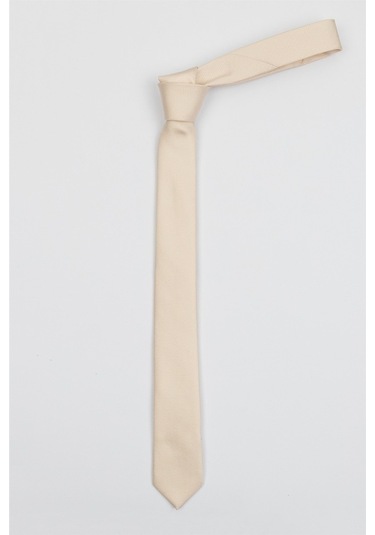 Tudors İnce Kendinden Desenli Erkek Kravat - Kahverengi (298390605) Kahverengi