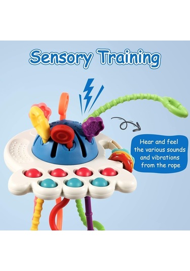 Yaşındakiler Için Montessori Oyuncakları, Bebekler Için Duyusal Oyuncaklar, Gıda Sınıfı Silikon Çekme Ipi Aktivite Oyuncak, Ince Motorlu Oyuncaklar, Seyahat Oyuncakları, Yürümeye B