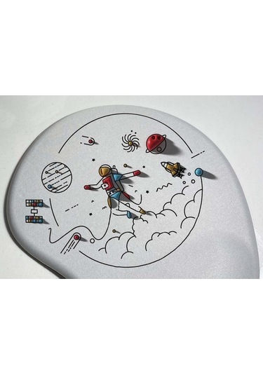 Uzay Tasarımlı Bilek Destekli Mouse Pad Mousepad
