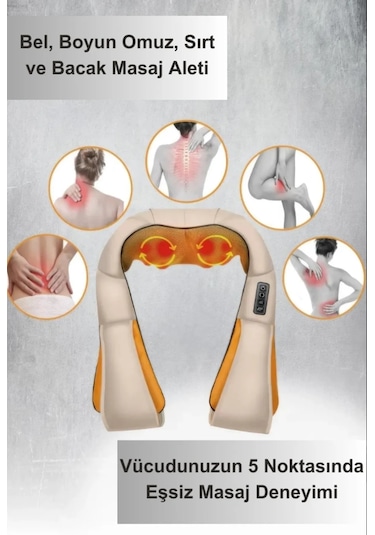 Qasul Ovmalı Asmalı Boyun Sırt Ve Vücut Masajı Güçlü Ovmalı Masaj Aleti Krem