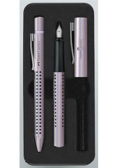 Faber-Castell Grip Edition Glam Dolma Kalem ve Tükenmez Kalem Set