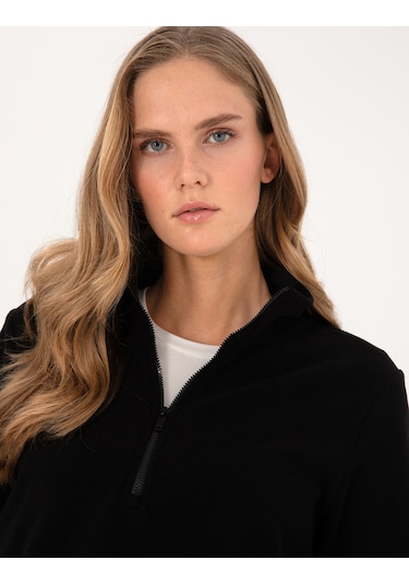 Pierre Cardin Kadın Siyah Sweatshirt 50316333-vr046 Siyah