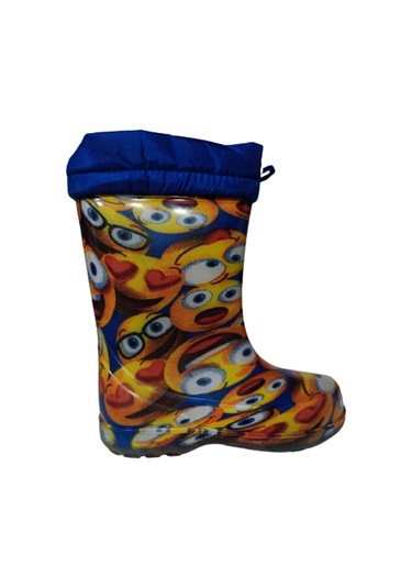 Serabien Unisex Çocuk Mavi Desenli Çizme Mavi