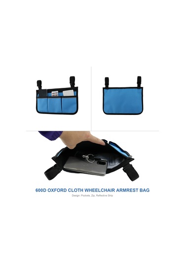 Cepli Tekerlekli Sandalye Çantası Yansıtıcı Şeritler Tip 6 Koyu Mavi Diğer