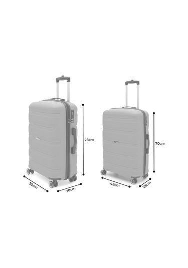 Artemis Polipropilen&kırılmaz 2'li Valiz Seti Orta&kabin - Su Yeşili Çok Renkli