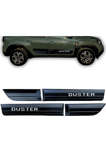 Dacia Duster Beyaz Yazılı Premium Kapı Koruma Seti 2018 Ve Üstü